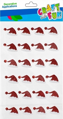 Attēls no Craft with Fun OZDOBA BN NAKLEJKI CZAPECZKI 24SZT CF PBH 12/288