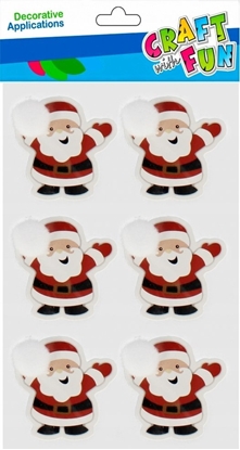 Attēls no Craft with Fun OZDOBA BN NAKLEJKI MIKOLAJ 6SZT CF PBH 12/288