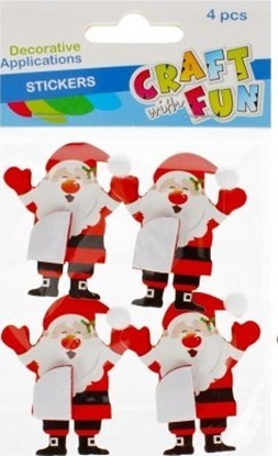 Attēls no Craft with Fun OZDOBA BN NAKLEJKI MIKOLAJ HARM 4SZT CF 12/144