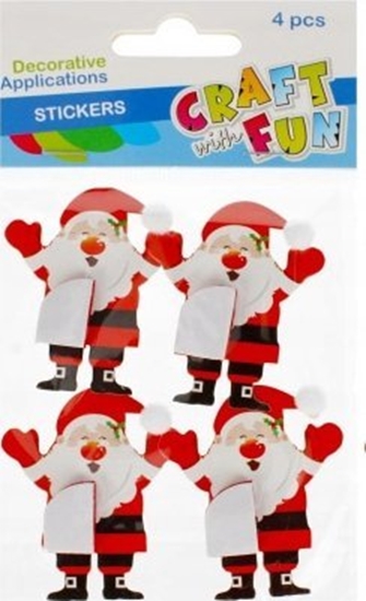 Picture of Craft with Fun OZDOBA BN NAKLEJKI MIKOLAJ HARM 4SZT CF 12/144