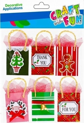 Attēls no Craft with Fun OZDOBA BN NAKLEJKI PREZENT 6SZT CF PBH 12/144