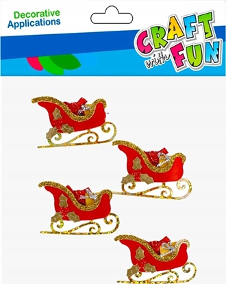 Attēls no Craft with Fun OZDOBA BN NAKLEJKI SANIE 4SZT CF PBH 12/144