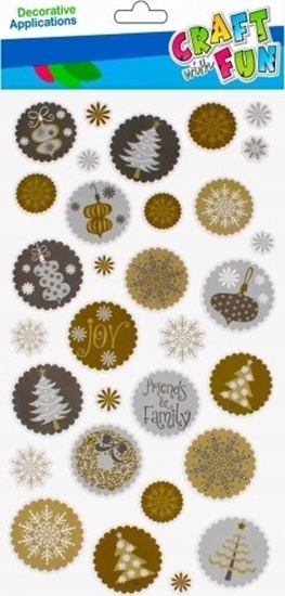 Picture of Craft with Fun OZDOBA BN NAKLEJKI SNIEZYNKI 37SZT MIX CF 12/288