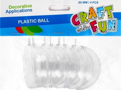 Attēls no Craft with Fun OZDOBA BN PLAST BOMBKA 6CM 4SZT CF PBH 12/96