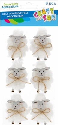 Attēls no Craft with Fun OZDOBA DEK FILC BARANEK SPRZYL 6SZT CF PBH12/144