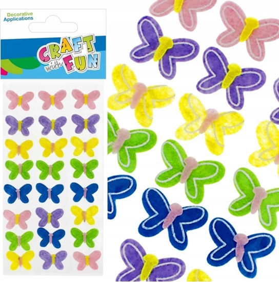 Picture of Craft with Fun OZDOBA DEK FILC MOTYLKI SPRZYL 24SZT CF 12/288