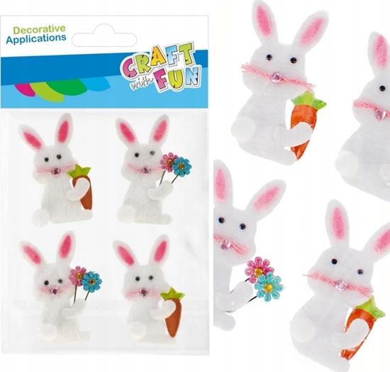 Picture of Craft with Fun OZDOBA DEK FILC ZAJACZ SPRZYL 4SZT CF PBH 12/144