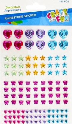 Attēls no Craft with Fun OZDOBA DEK KRYSZT SPRZYL KOL CF 120SZT MIX B/C