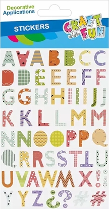 Изображение Craft with Fun OZDOBA DEK NAKLEJKI LITERKI CF PBH 12/288