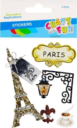 Изображение Craft with Fun OZDOBA DEK NAKLEJKI PARYZ 5SZT CF PBH 12/144