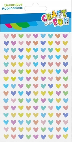 Изображение Craft with Fun OZDOBA DEK NAKLEJKI SERCA PASTEL 135SZT CF12/144