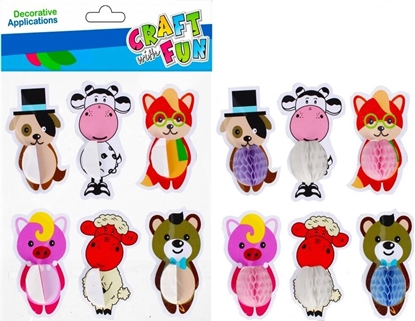 Изображение Craft with Fun OZDOBA DEK NAKLEJKI ZWIERZAT HARM 6SZT CF 12/144
