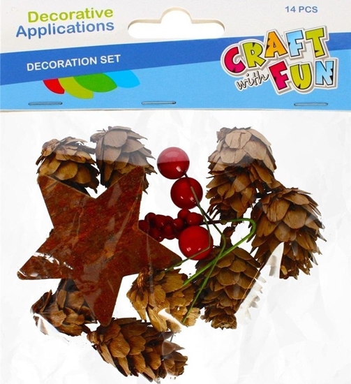 Изображение Craft with Fun OZDOBA DEK NATURA SZYSZKA AKC 14SZT CF PBH