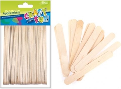 Изображение Craft with Fun Ozdoba Dekoracyjne Drewniane Patyczki Opakowanie 60 (W 004)