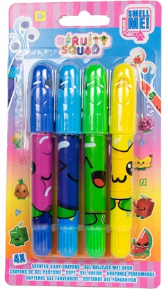 Attēls no Create it! FRUITYSQUAD pachnce kredki elowe 4szt FS60373
