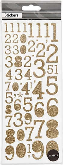 Picture of Creativ Company Naklejki brokatowe Zote Cyfry