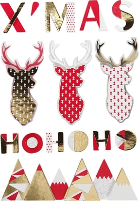 Изображение Creative Company Naklejki 3D Boonarodzeniowe Renifery