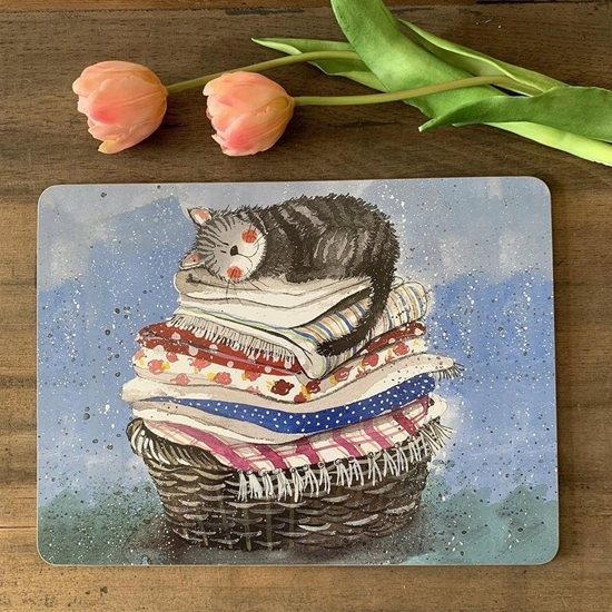 Изображение Crocodile Creek Podkadka pod talerz MT34 Kot na koszu z praniem