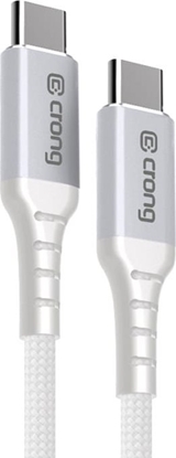 Attēls no Kabel USB Crong USB-C - USB-C 0.25 m Biay (CRGAL025USCCWHI)