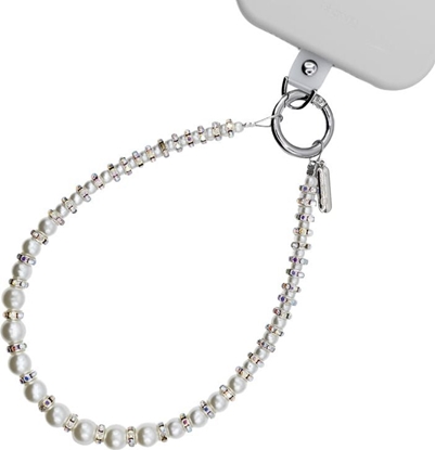 Изображение Crong Phone Charm - Smycz zawieszka do telefonu (Silver Beads)