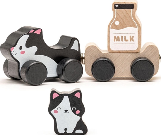 Picture of Cubika Drewniany Pocig z magnesami Kotki 18m+ Cubika