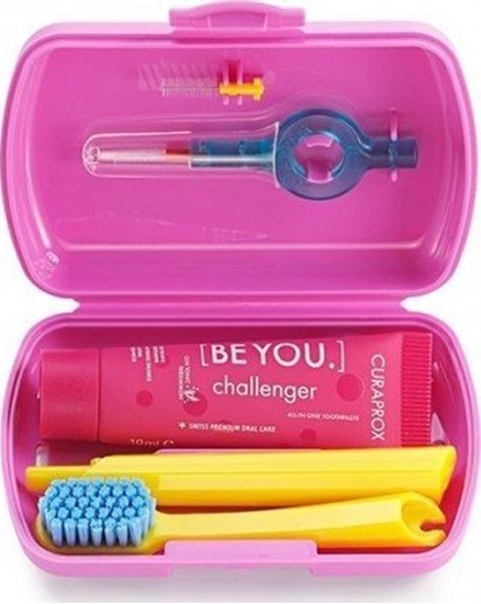 Изображение Curaprox Travel Set Szczoteczka do zbów róowy 1szt