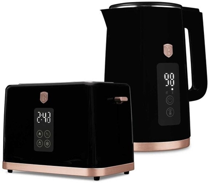 Picture of CZAJNIK ELEKTRYCZNY 1,7L + TOSTER CYFROWY BERLINGER HAUS BH-9540 BLACK ROSE