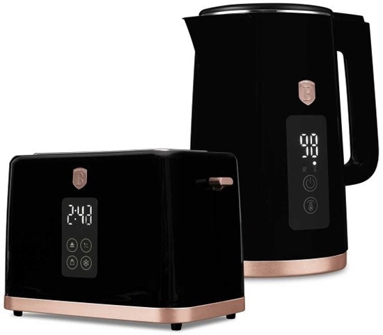 Picture of CZAJNIK ELEKTRYCZNY 1,7L + TOSTER CYFROWY BERLINGER HAUS BH-9540 BLACK ROSE