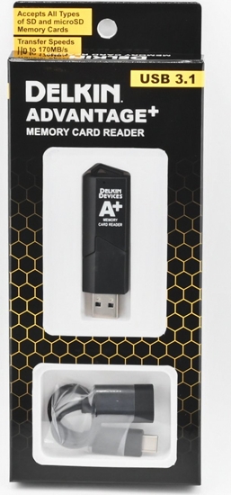 Picture of Czytnik Delkin Delkin Cardreader SD & MicroSD A2 (USB 3.1)