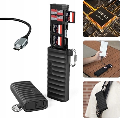 Picture of Czytnik Telesin Czytnik Kart Pamici Sd Microsd Tf Na Usb Type-c Usb-c 3.1 Ip54 312 Mb/s / S6-mcr-01