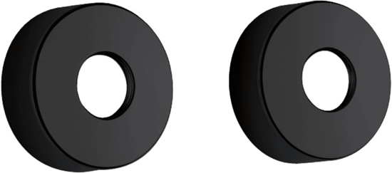 Picture of Damixa Rossetter 2 stk - mat sort stor Ø75 mm