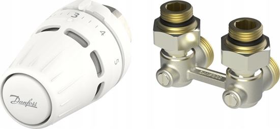 Изображение Danfoss Zestaw 2-elementowy Regus M30x1.5 + RLV-KB 1/2" ktowy