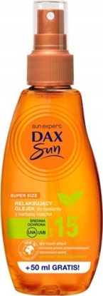 Attēls no DAX Dax Sun Relaksujcy Olejek do opalania z herbat Matcha SPF15 200ml
