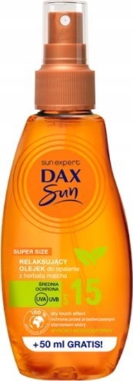 Picture of DAX Dax Sun Relaksujcy Olejek do opalania z herbat Matcha SPF15 200ml