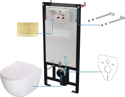 Изображение Deante Zestaw WC podtynkowy 6 w 1