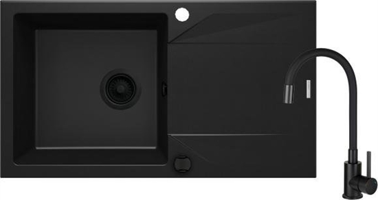 Изображение Deante Zlewozmywak granitowy z bateri 1-komorowy z ociekaczem