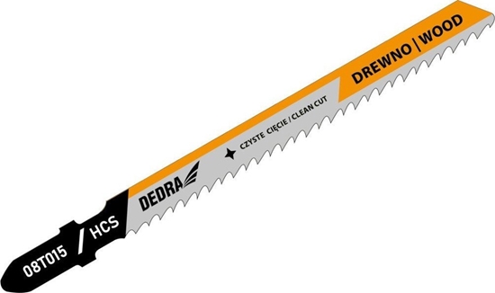Изображение Dedra Brzeszczoty do wyrzynarki 100/75mm, drewno, HCS, T, 2szt