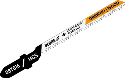 Изображение Dedra Brzeszczoty do wyrzynarki 75/50mm, drewno, HCS, T, 2szt