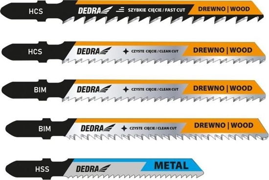 Изображение Dedra Brzeszczoty do wyrzynarki Dedra 08T003 5 szt.