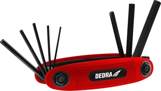 Изображение Dedra Klucze szecioktne 1.5-8mm zestaw 8szt, CRV, czernione