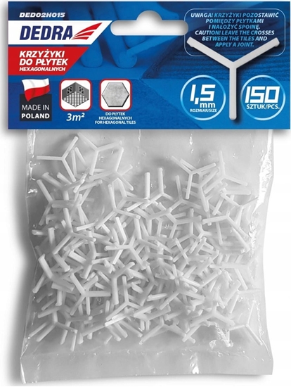 Изображение Dedra Krzyyki do pytek hexagonalnych 1,5mm 150 szt.