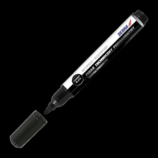 Изображение Dedra Marker techniczny permanentny czarny,okrgy 1.5mm, 2szt