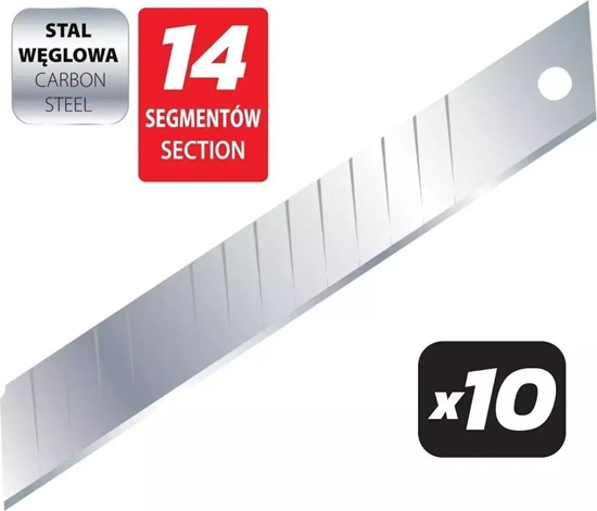 Изображение Dedra Ostrza gsto nacinane 18mm, 14 segmentów, 10 szt.