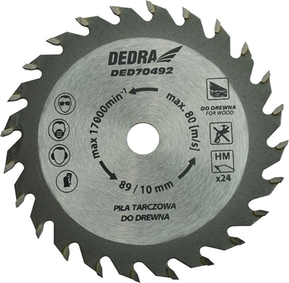 Изображение Dedra Pia tarczowa 89x10Hx1,1x1,8x24T do DED7049, do drewna