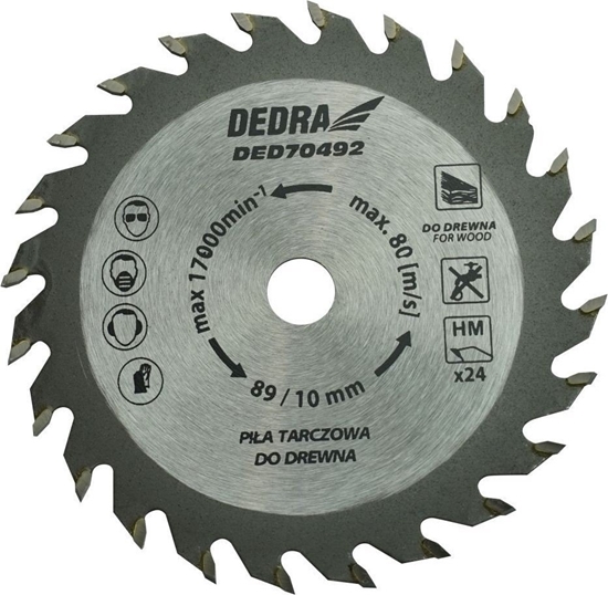 Изображение Dedra Pia tarczowa 89x10Hx1,1x1,8x24T do DED7049, do drewna