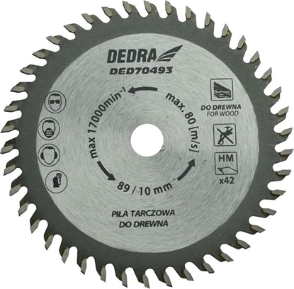 Изображение Dedra Pia tarczowa 89x10x1,1x1,8x42T do DED7049, do drewna