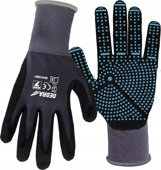 Picture of Dedra Rkawice ochronne nakrapiane Nitril Flex Premium rozm.10
