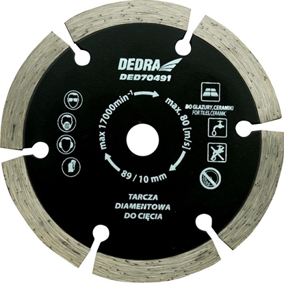 Picture of Dedra Tarcza diamentowa 89x10x1,2x1,8x7x6T do DED7049, do ceramiki