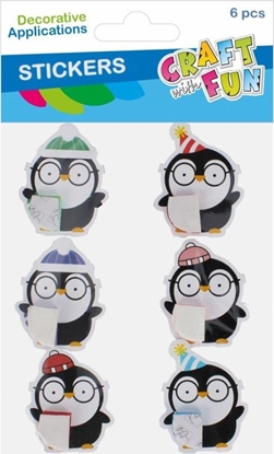 Изображение Dekoracja witeczna Craft with Fun OZDOBA BN NAKLEJKI PINGWIN HARM 6SZT CF 12/144