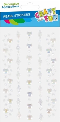 Изображение Dekoracja witeczna Craft with Fun OZDOBA DEK PERLOWA SPRZYL 5SZT BIEL CF PBH12/144